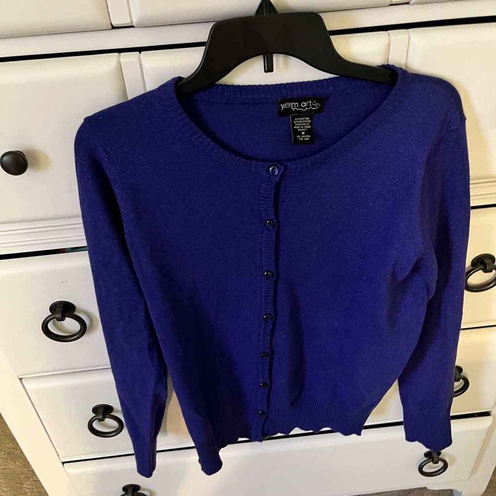 Women's Vibrant Blue Cardigan
